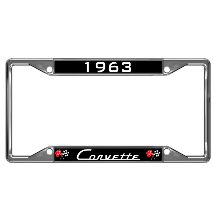 Corvette 4 hole Chrome License frame