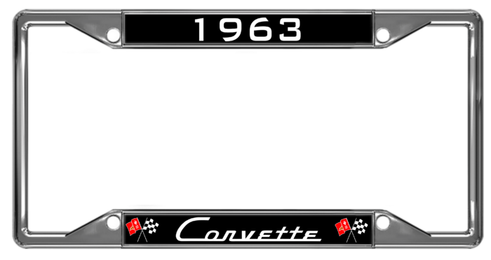 Corvette 4 hole Chrome License frame